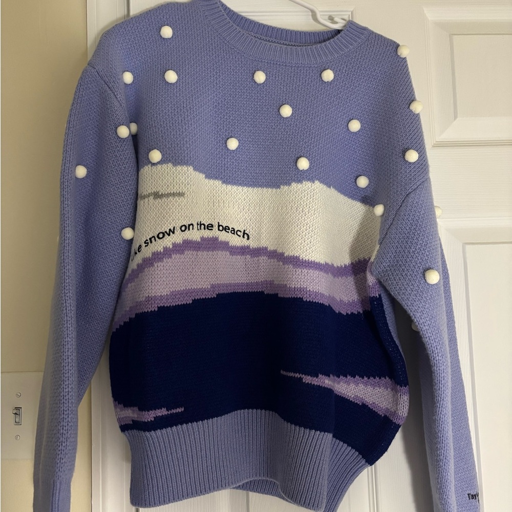 Like snow on the beach sweater